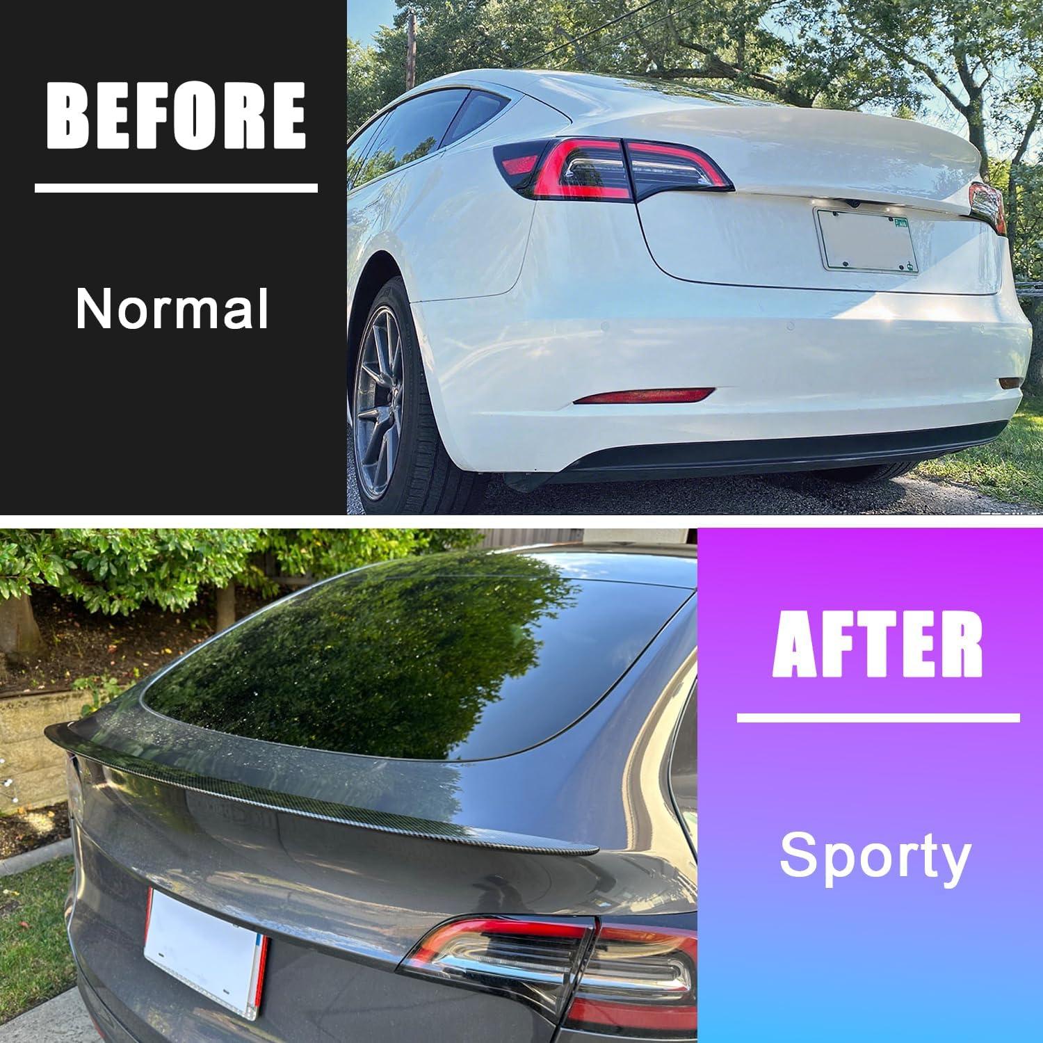 Alerón Trasero para Tesla Model 3 2017-2023 Fibra de Carbono