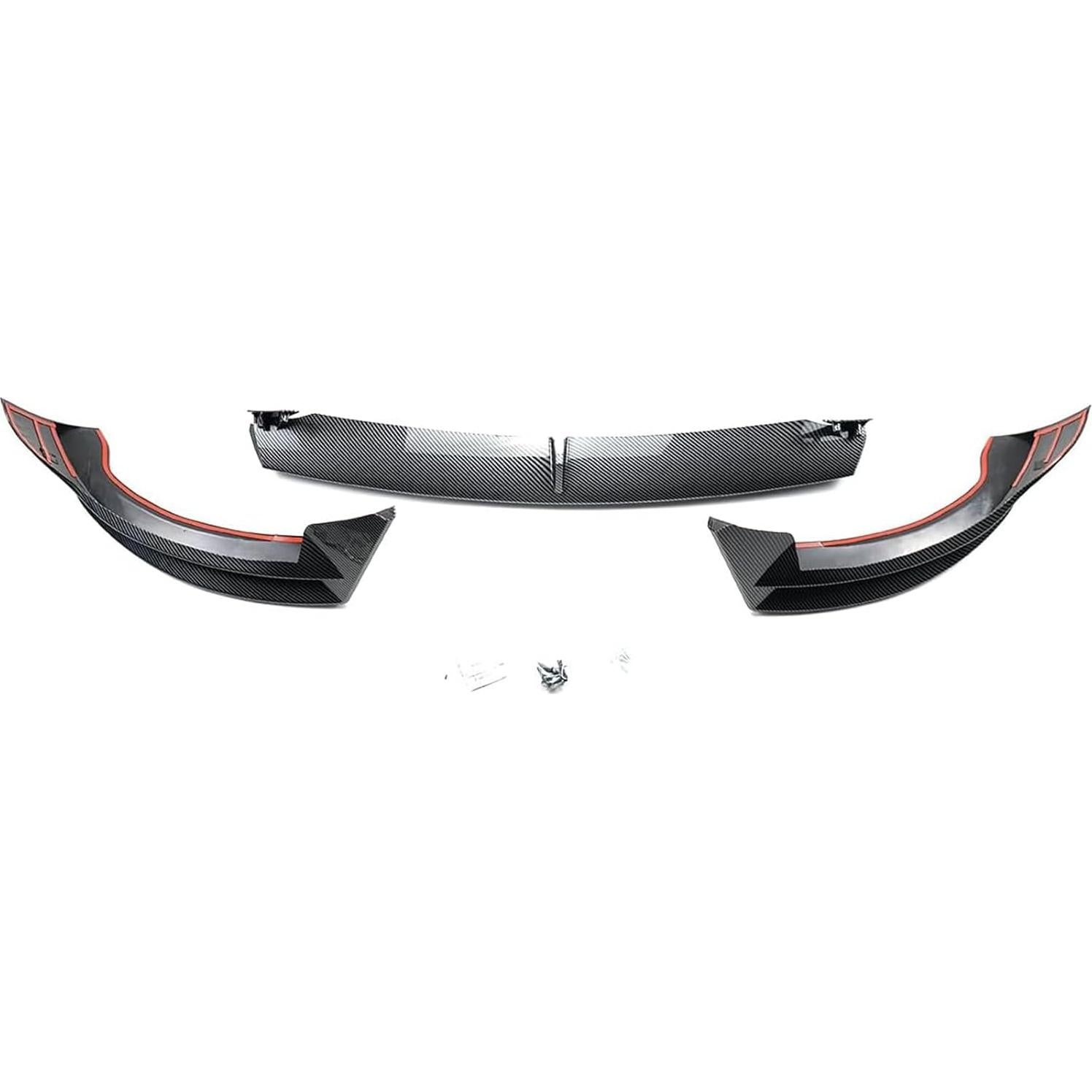 Labio Frontal 3 Piezas ABS para Tesla Model Y 2020-2024 Carbono
