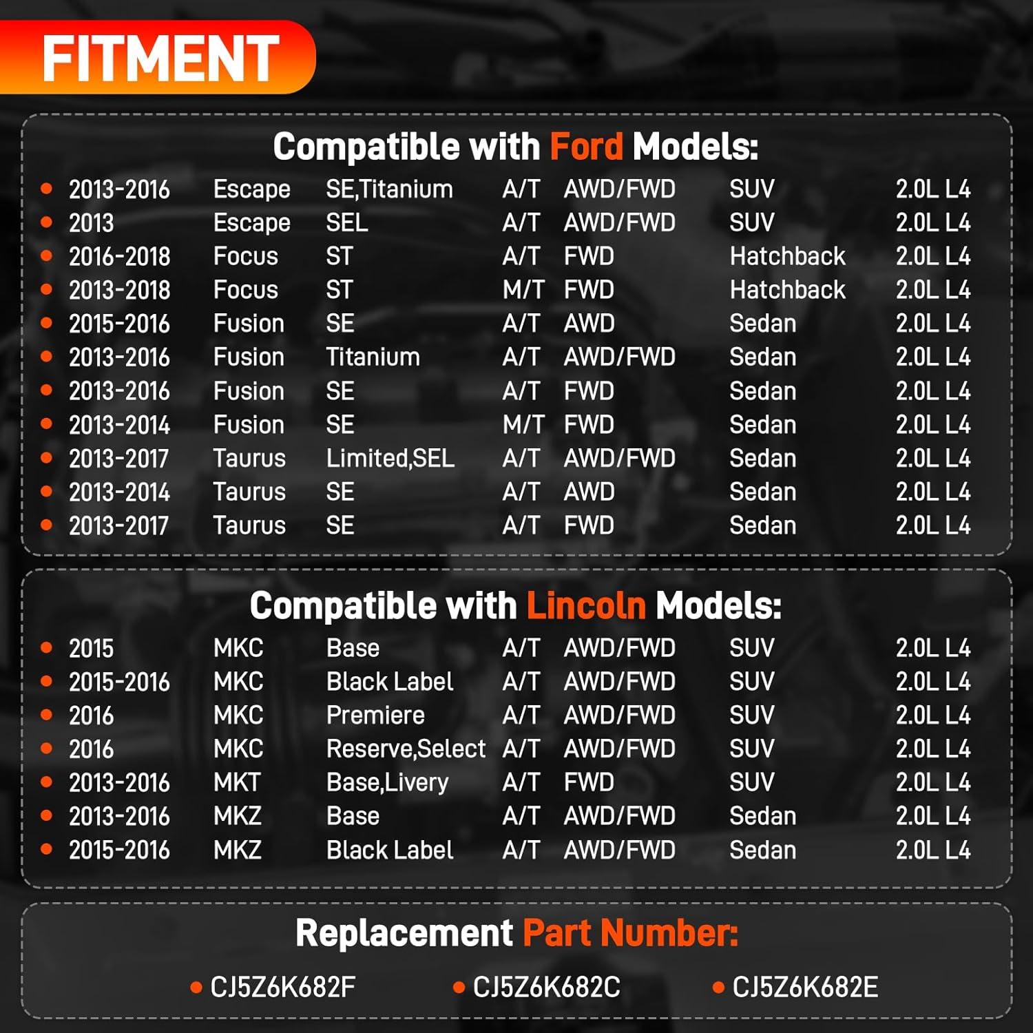 Turboalimentador GDUKOP 2.0L Ecoboost Compatible Ford Lincoln
