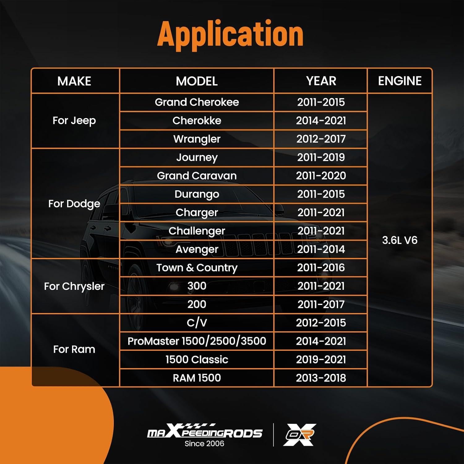 Colector de Admisión maXpeedingrods V6 3.6L para Dodge Jeep Chrysler