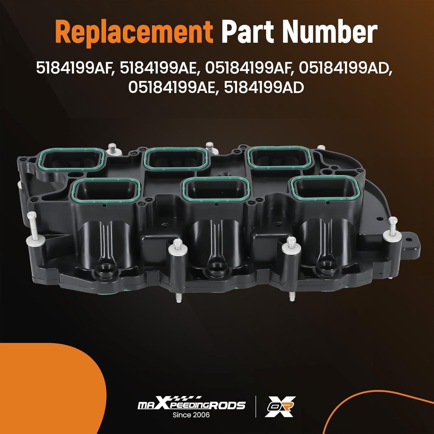 Colector de Admisión maXpeedingrods V6 3.6L para Dodge Jeep Chrysler