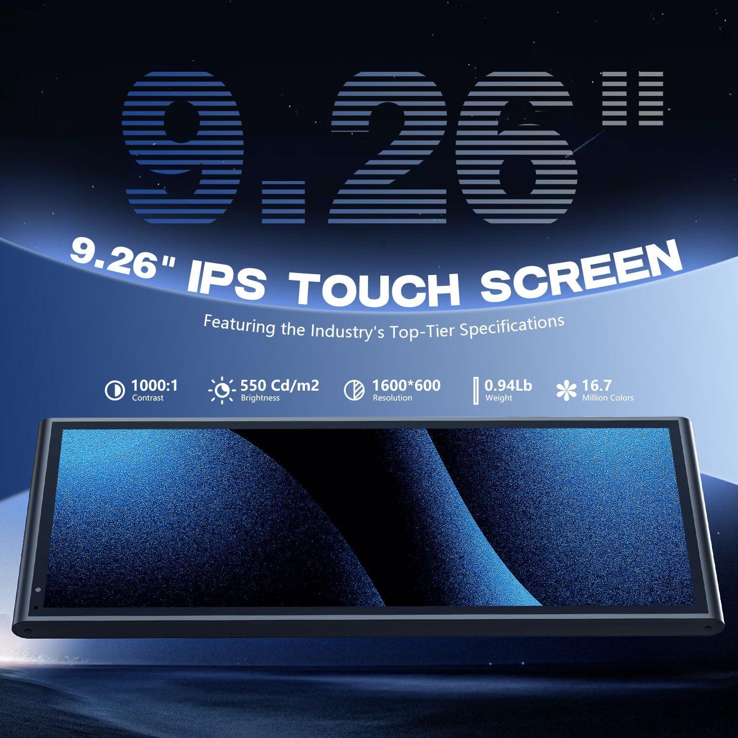 Pantalla Portátil Inalámbrica Krunia 9.26" GPS Bluetooth