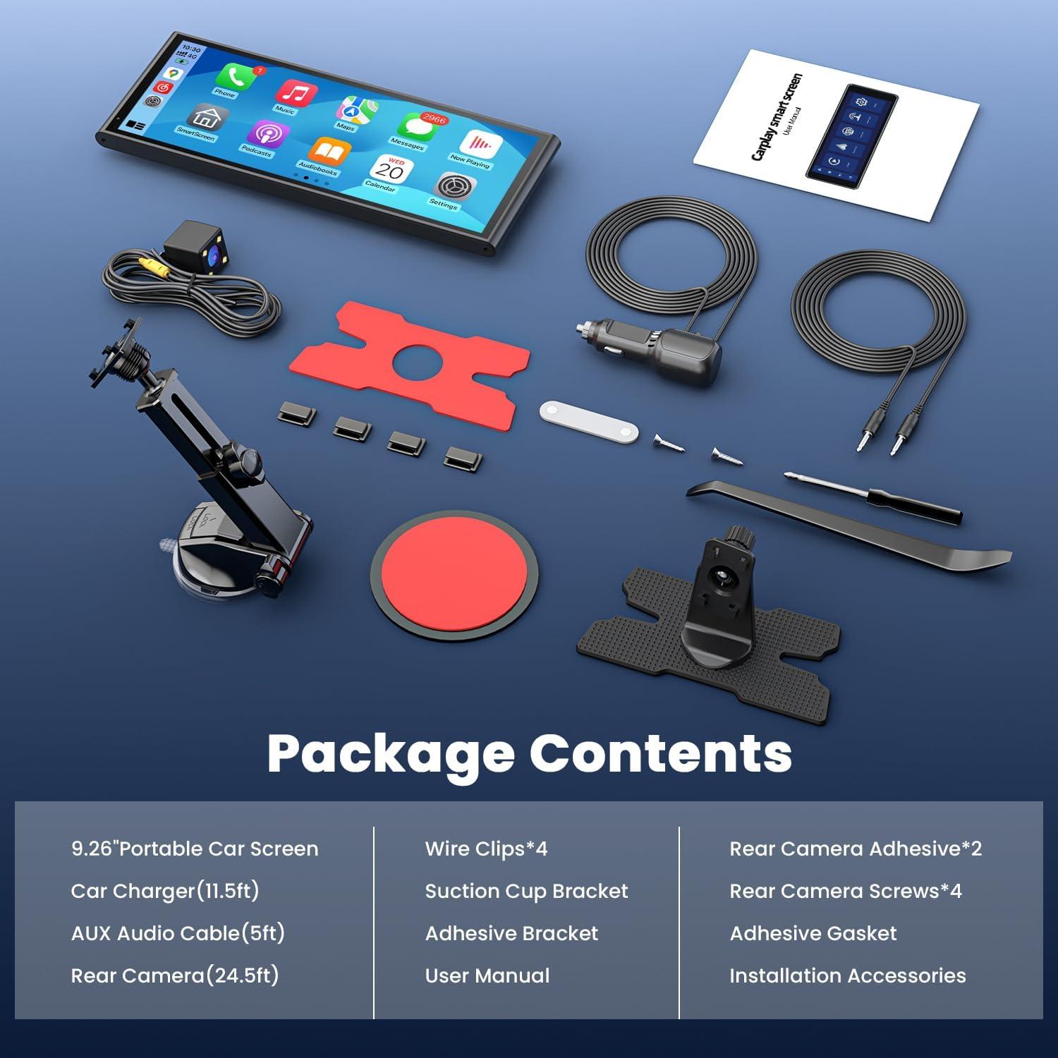 Pantalla Portátil Inalámbrica Krunia 9.26" GPS Bluetooth