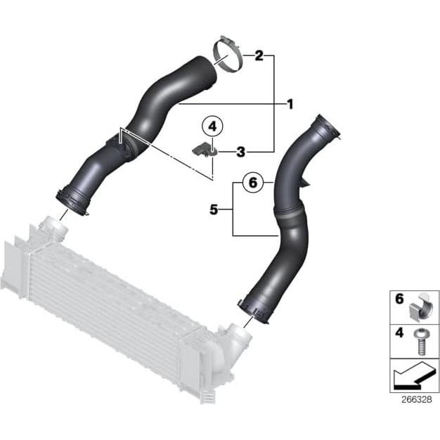 Manguera Intercooler Turbo ZONEONE CR13 Derecha BMW F30 F31