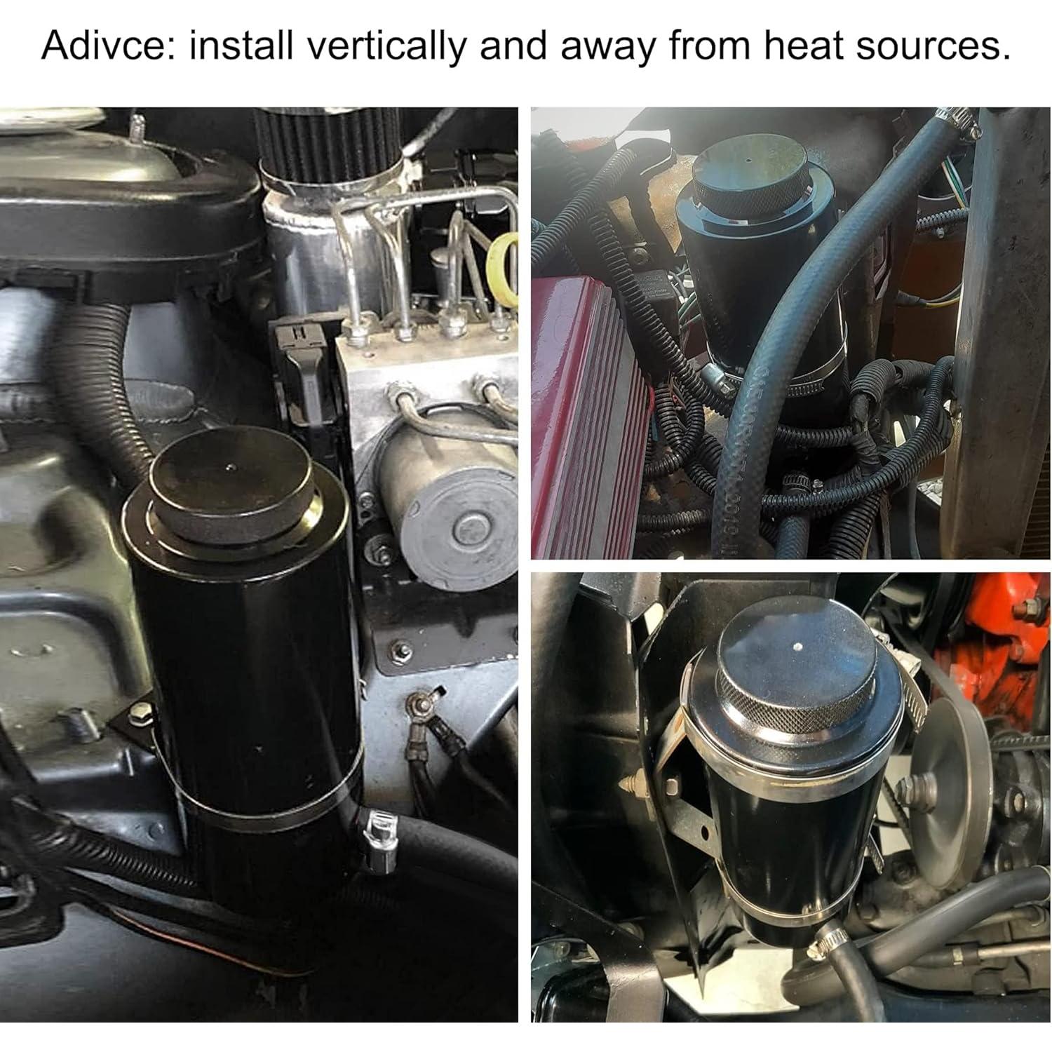 Tanque de Desbordamiento de Refrigerante EVIL ENERGY 800ml Aluminio Negro