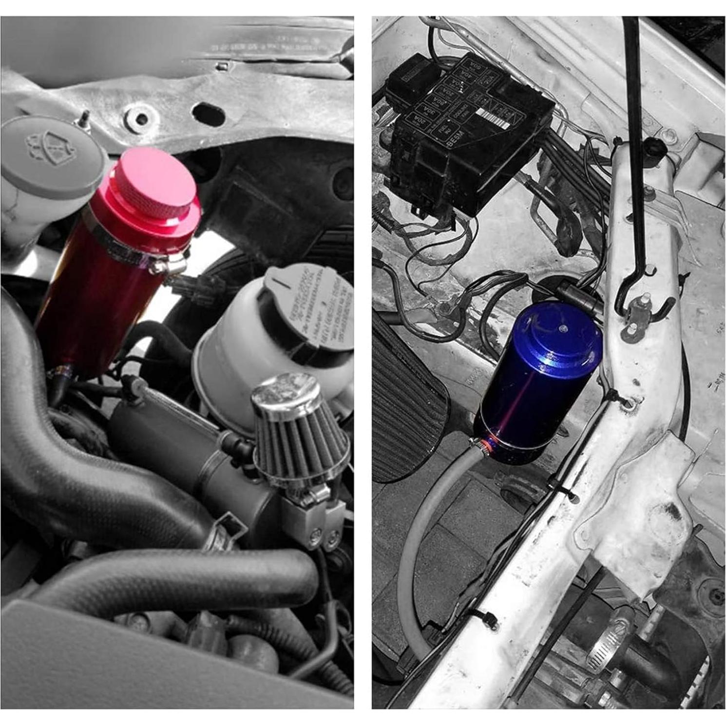 Tanque de Refrigerante Universal RYANSTAR 800ml Aluminio Negro