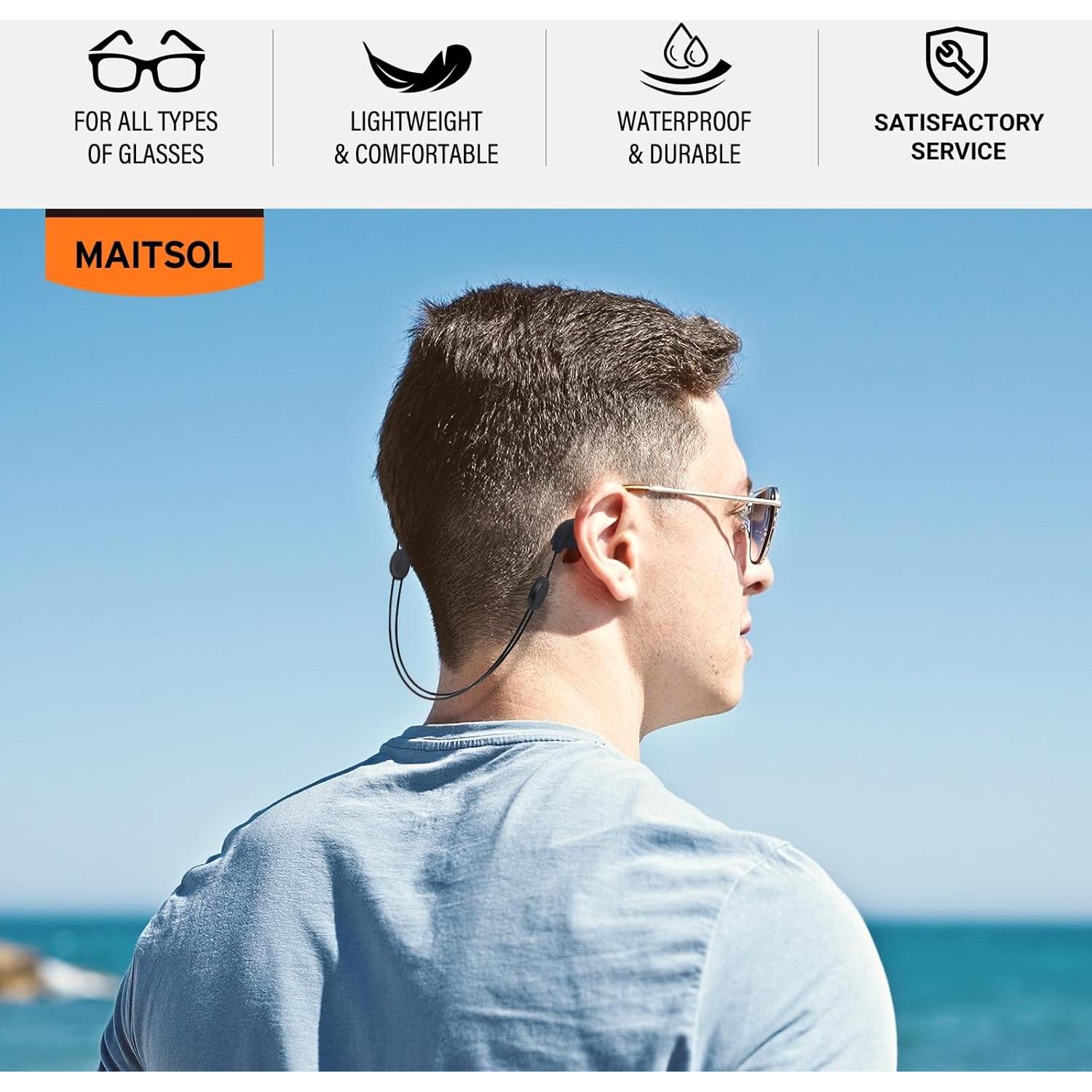 Correa Ajustable para Gafas Maitsol 3 Pcs Negra 38 cm