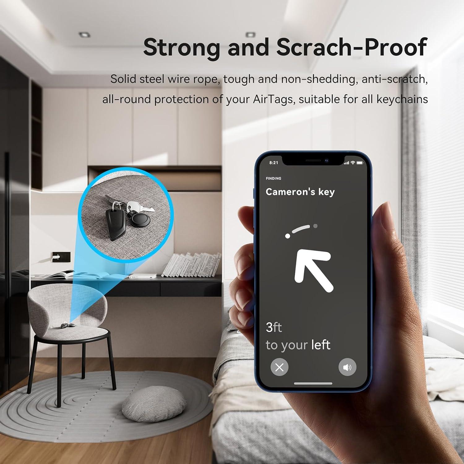 Soporte AirTag Gitfos impermeable - Paquete de 4 fundas