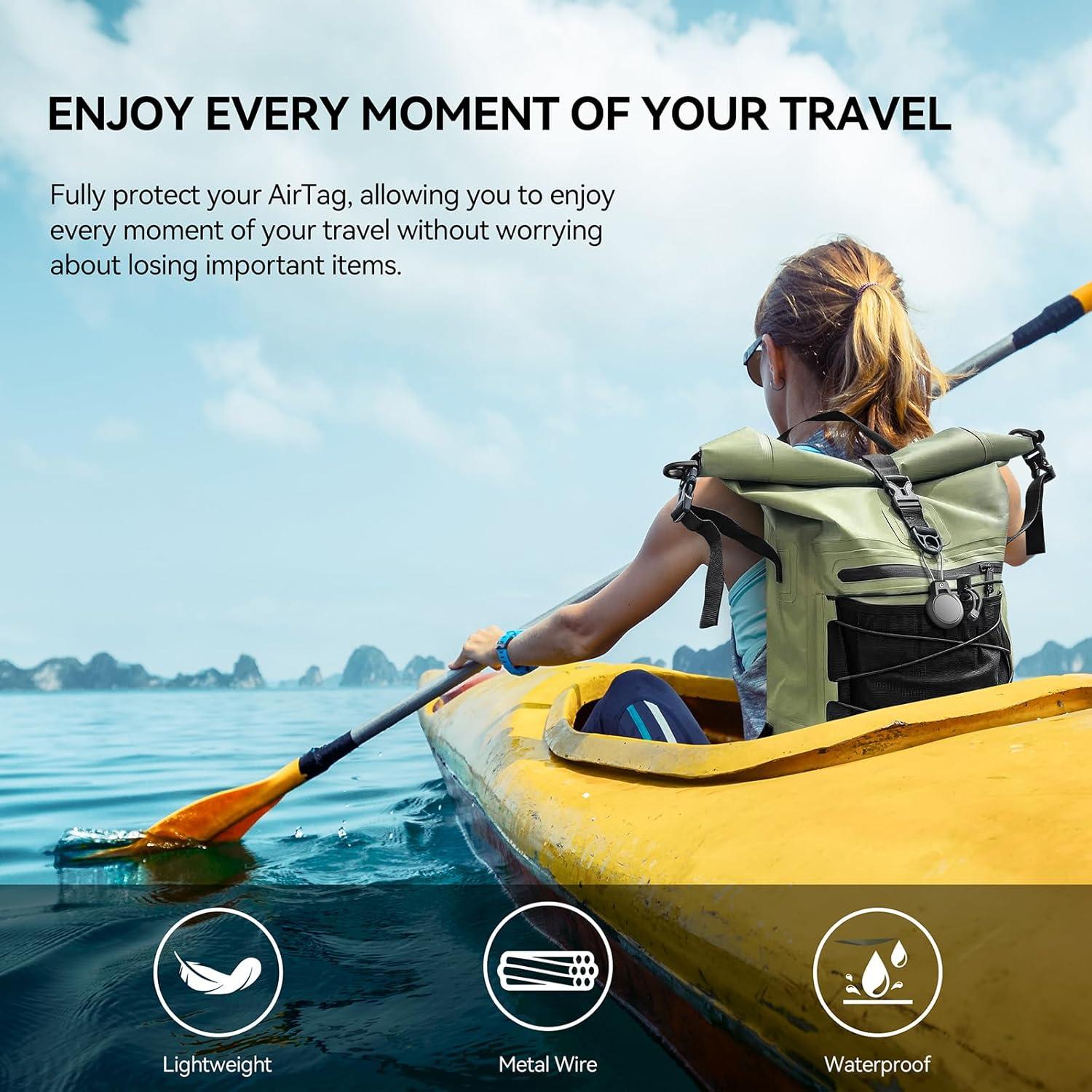 Soporte AirTag Gitfos impermeable - Paquete de 4 fundas