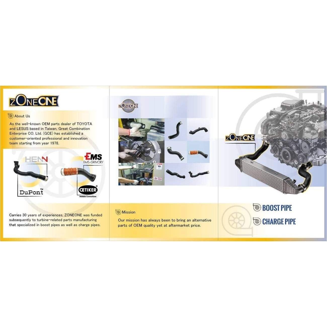 Manguera Intercooler Turbo ZONEONE CR10 para Mercedes Benz W204