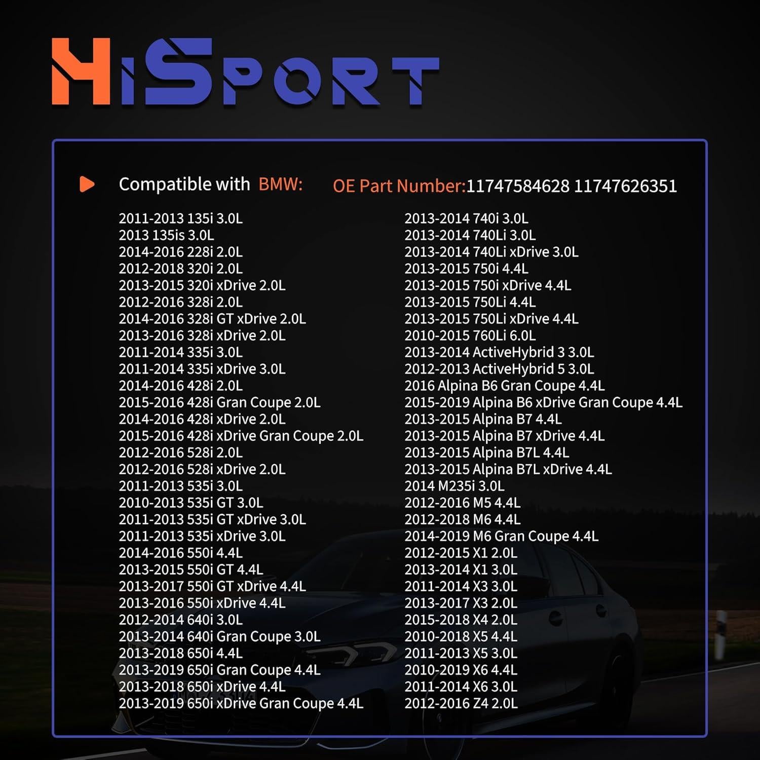 Solenoide de Aumento HiSport Turbocharger 0.23 kg - Reemplaza 11747626351