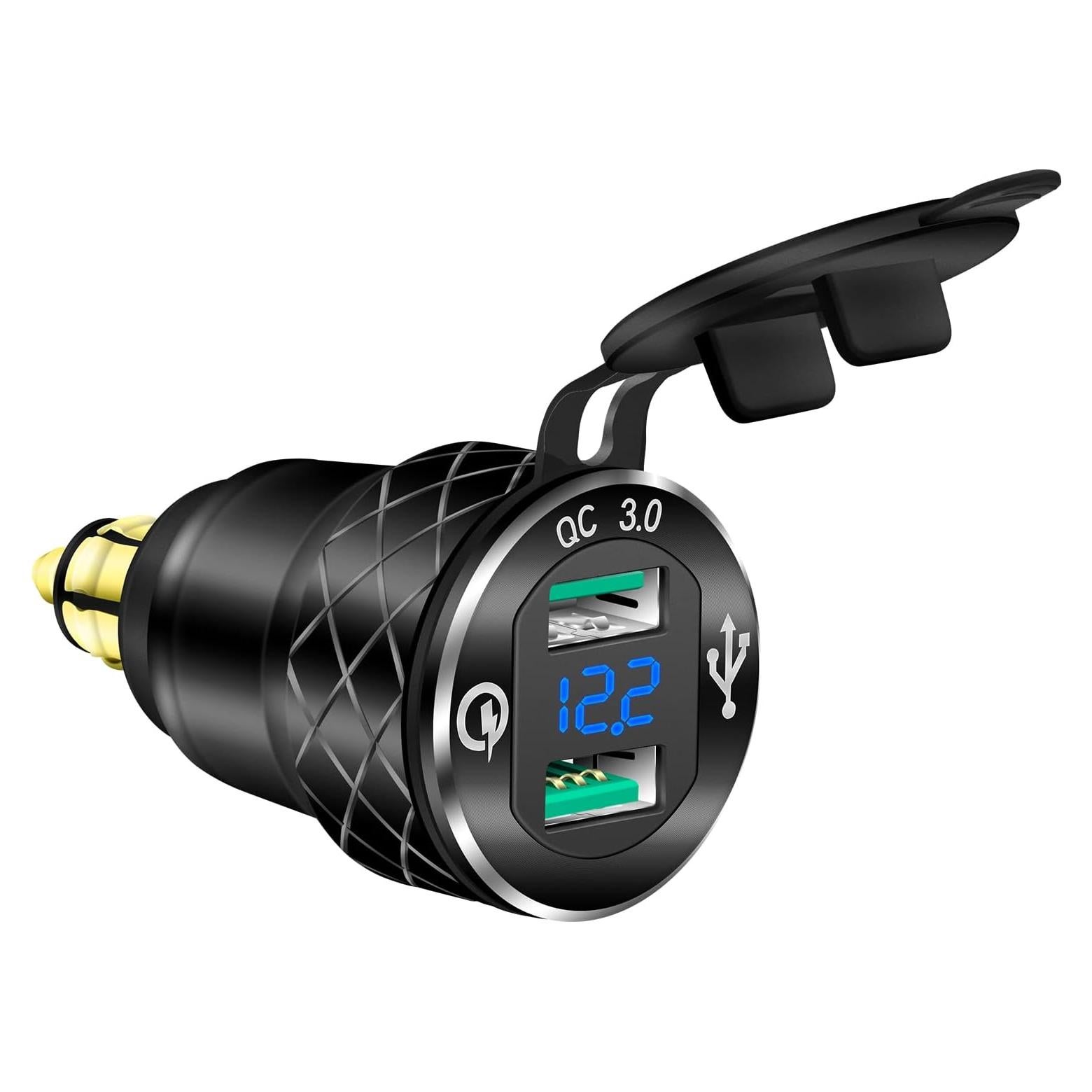 Adaptador Cargador USB Doble DaierTek QC 3.0 para Motocicleta