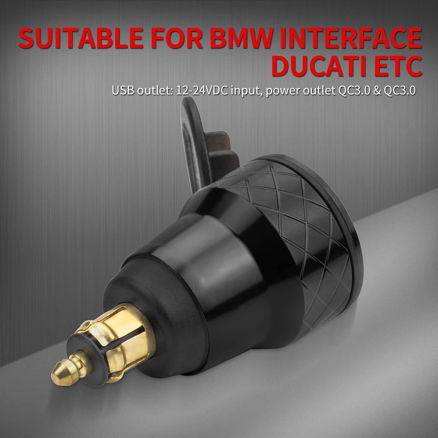 Adaptador Cargador USB Doble DaierTek QC 3.0 para Motocicleta