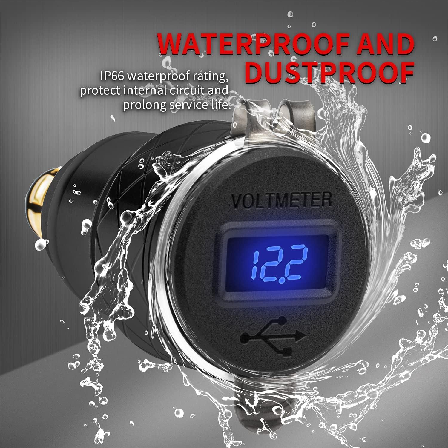 Adaptador Cargador USB Doble DaierTek QC 3.0 para Motocicleta