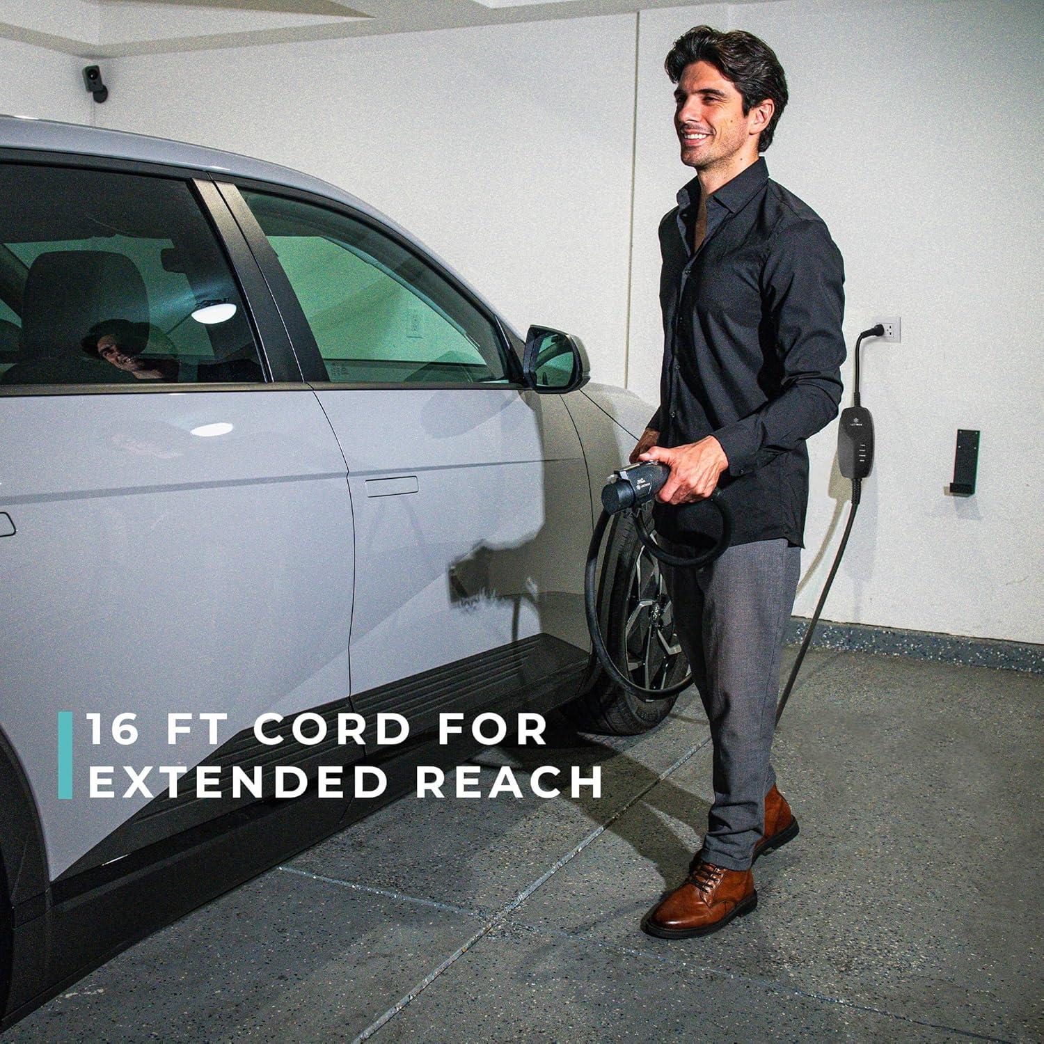 Cargador Portátil Lectron J1772 Nivel 1 12A 120V con App WiFi