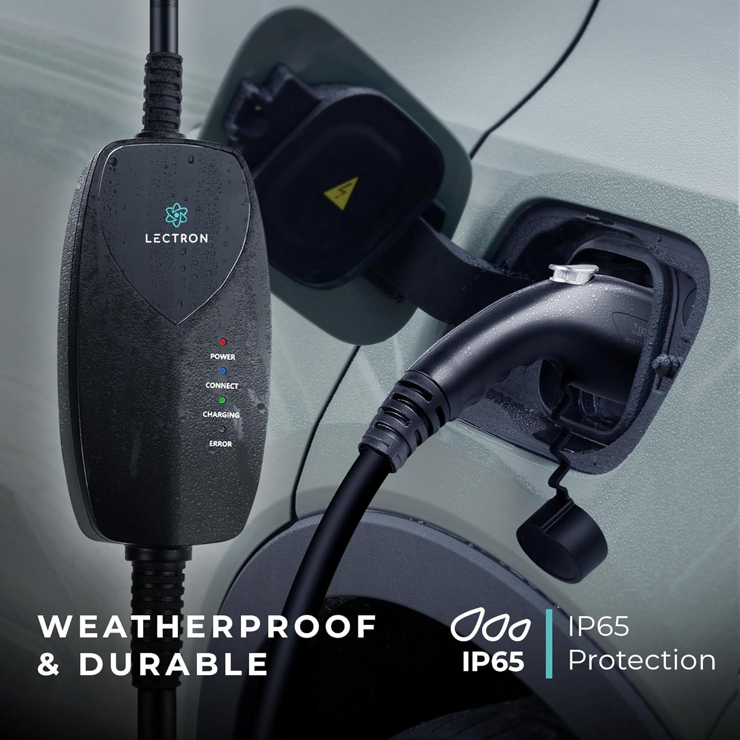 Cargador Portátil Lectron J1772 Nivel 1 12A 120V con App WiFi