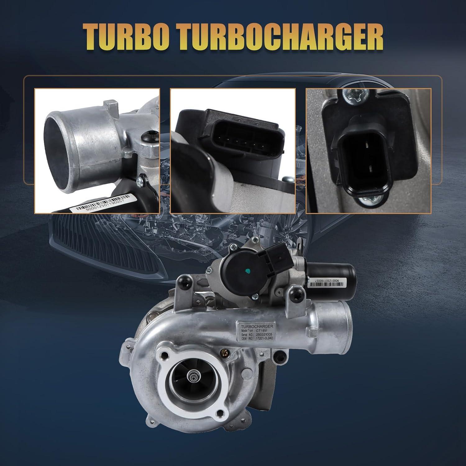 Kit Turbo Turboalimentador CT16V Bulubiu 1KD-FTV 3.0L D-4D