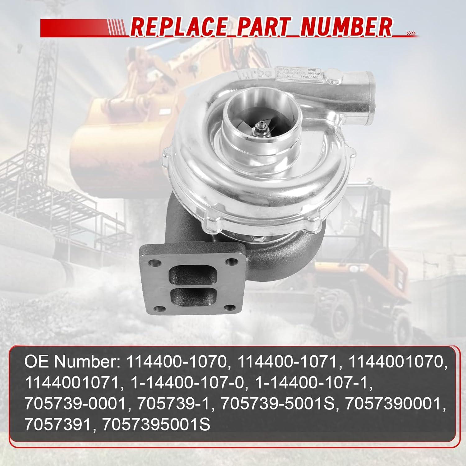 Turboalimentador Worldthump 114400-1070 para Isuzu 6SD1T 6BD1T