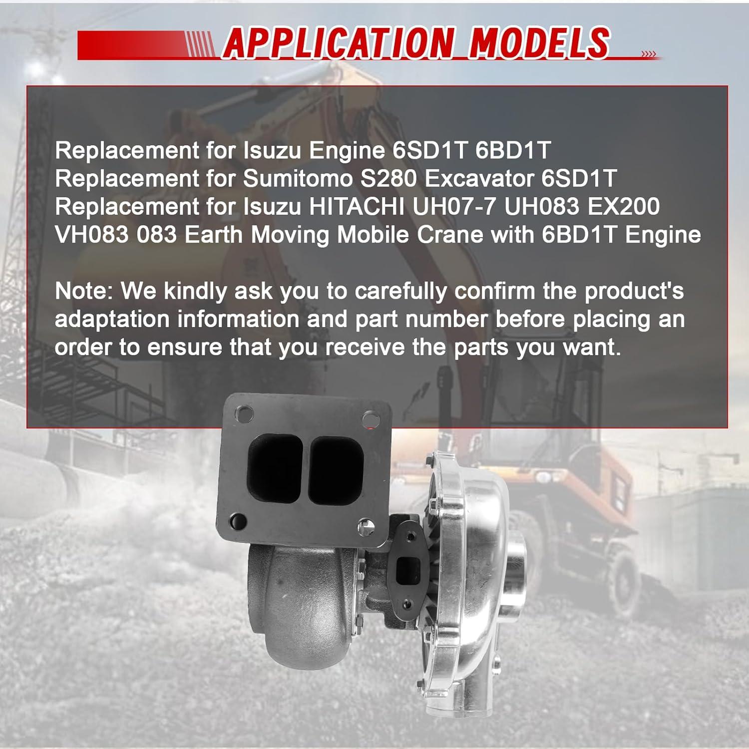 Turboalimentador Worldthump 114400-1070 para Isuzu 6SD1T 6BD1T