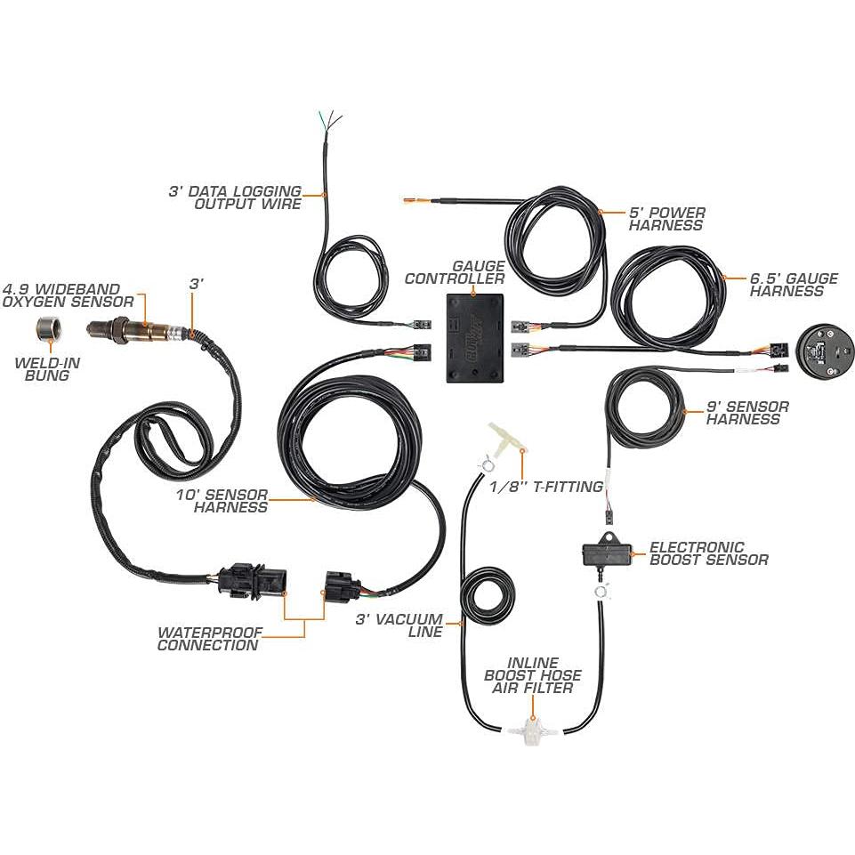 Medidor Doble Boost y Relación Aire/Combustible GlowShift 52mm