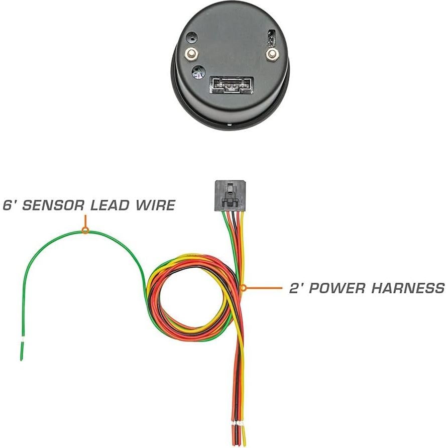 Medidor de Relación Aire/Combustible GlowShift 52mm Dial Negro