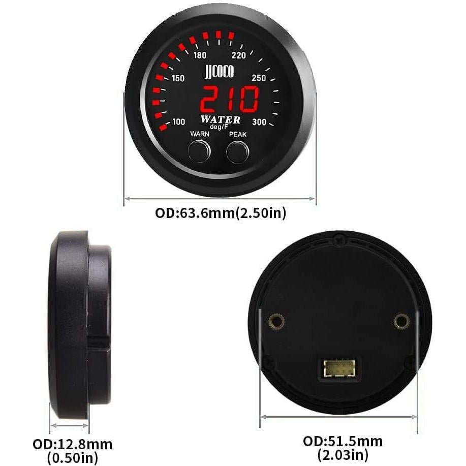 Medidor de Temperatura del Agua 52mm Universal + Sensor AFR