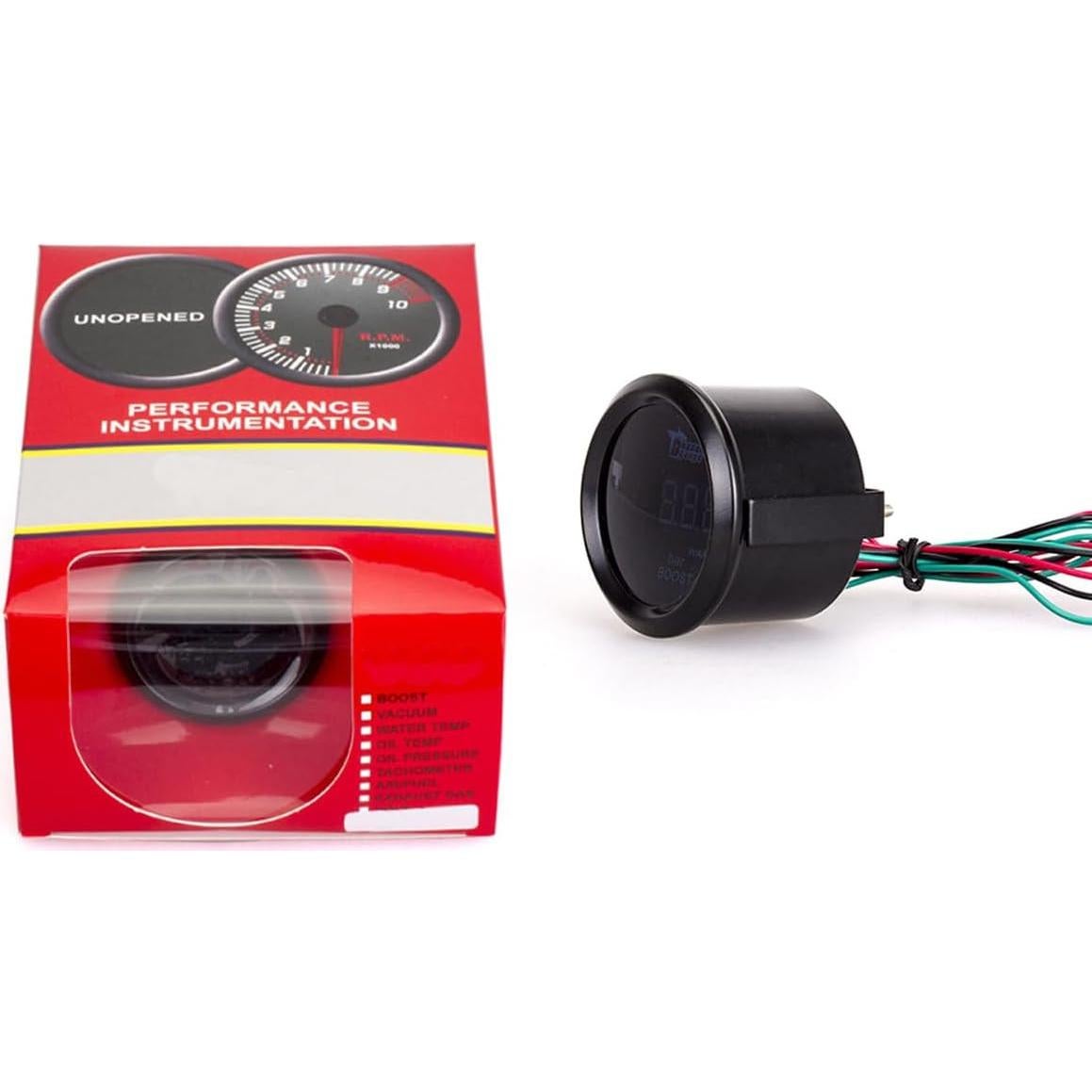 Medidor Digital de Relación Aire Combustible AUCELI 52mm LED Azul