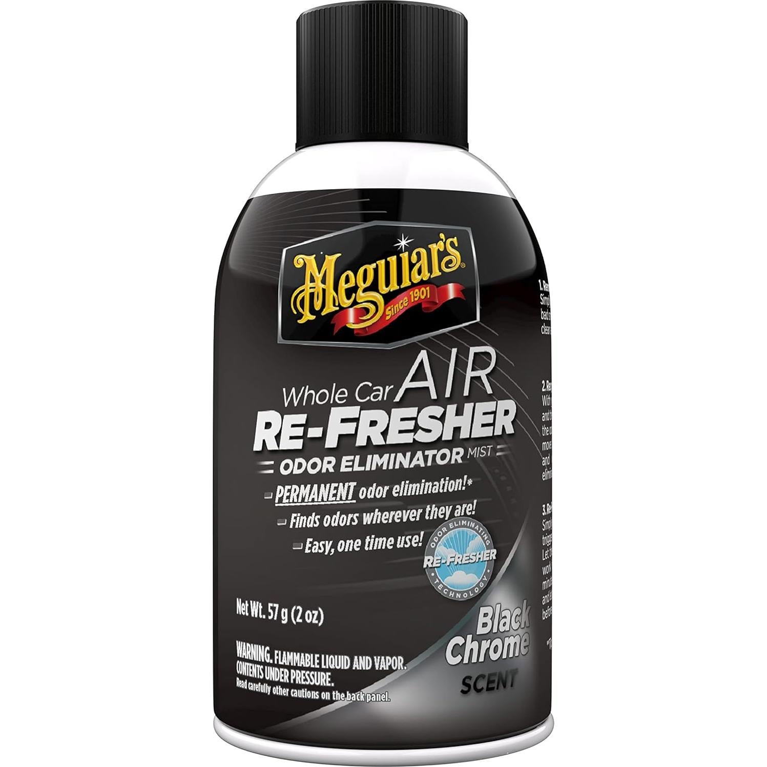 Refrescar aire automóvil Meguiar's 59 ml negro cromo