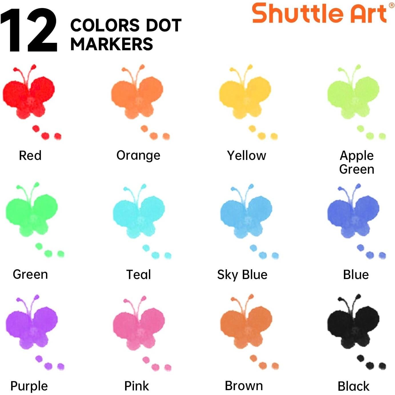 Marcadores de Puntos Shuttle Art 48 Unidades + 6 Libros Actividades