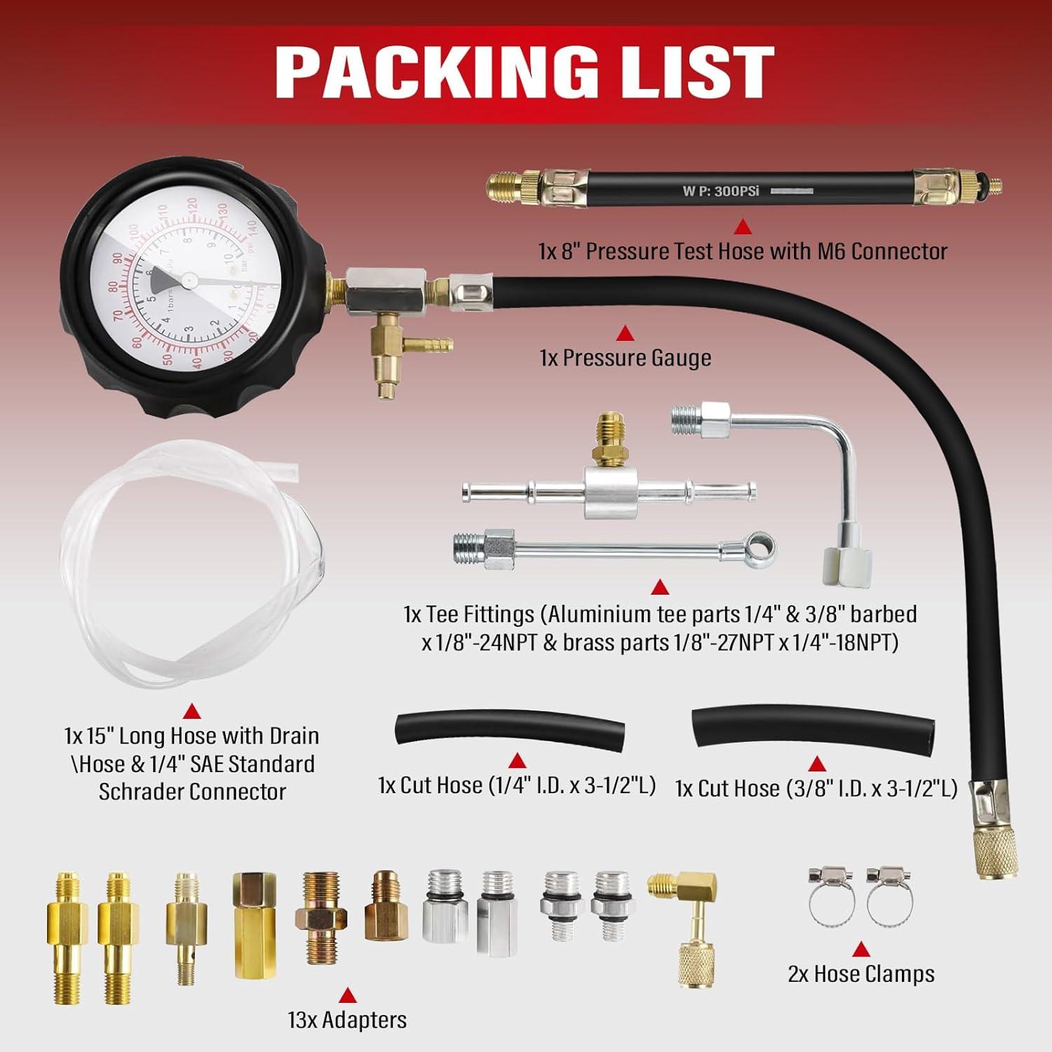 Medidor de Presión de Inyección KUNTEC KC-0109 0-10 Bar