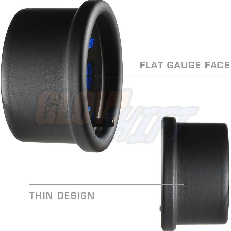 Medidor de Temperatura Dual Digital GlowShift 52mm 10 Colores