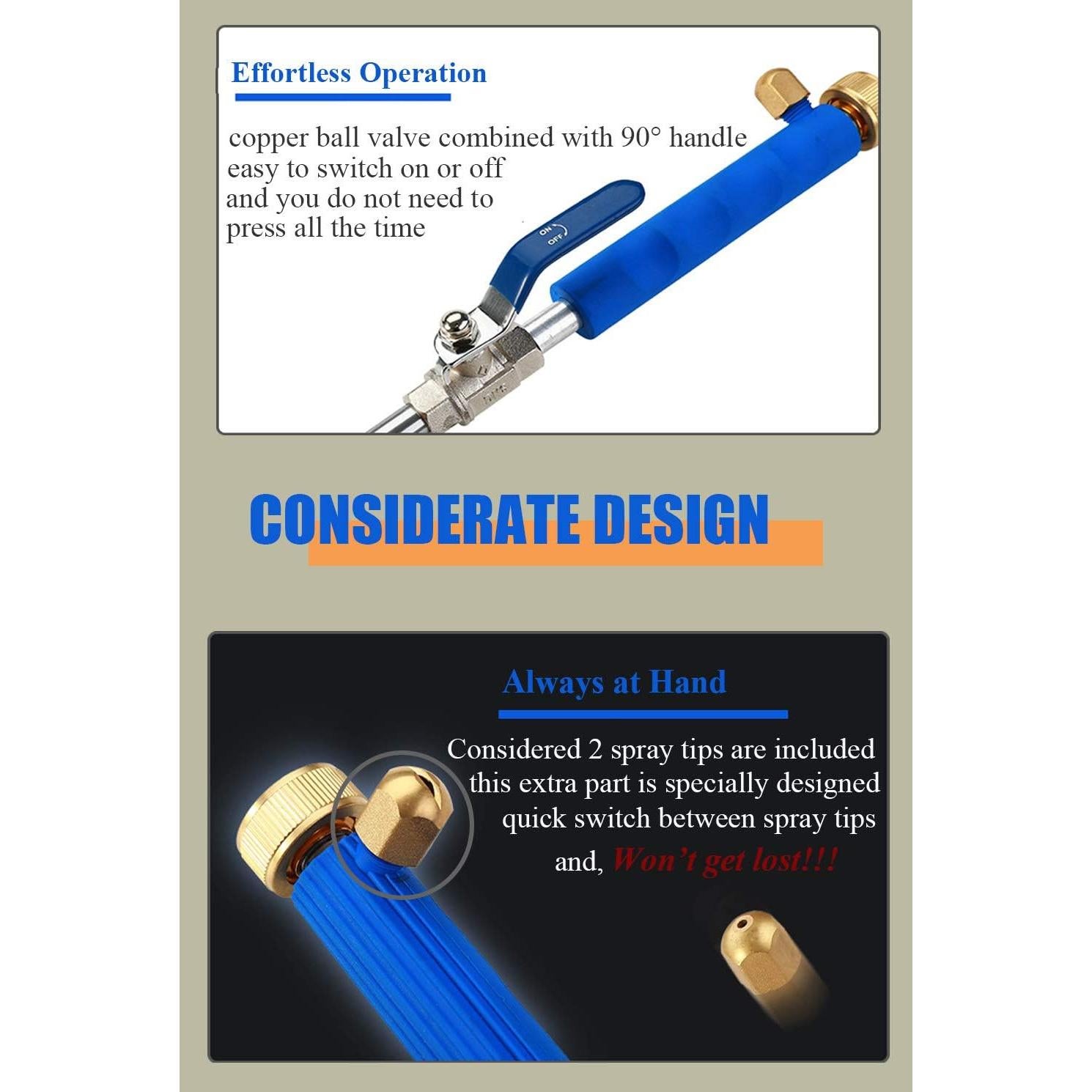 Varita de Lavado a Presión Alta Shayee JET907 44.5cm Azul