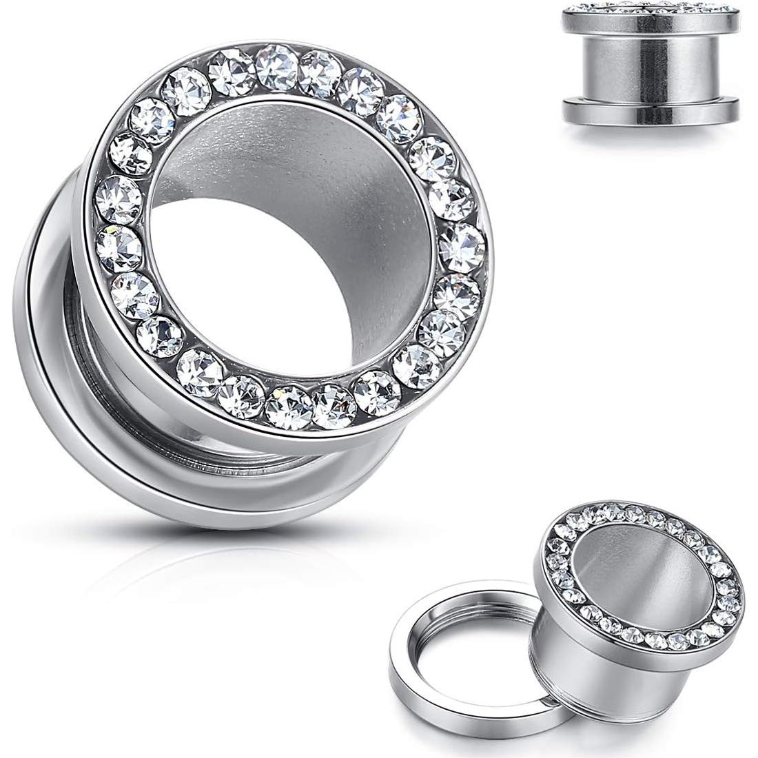 Tapones de Oído WBRWP Acero Inoxidable 3pares con Zirconio