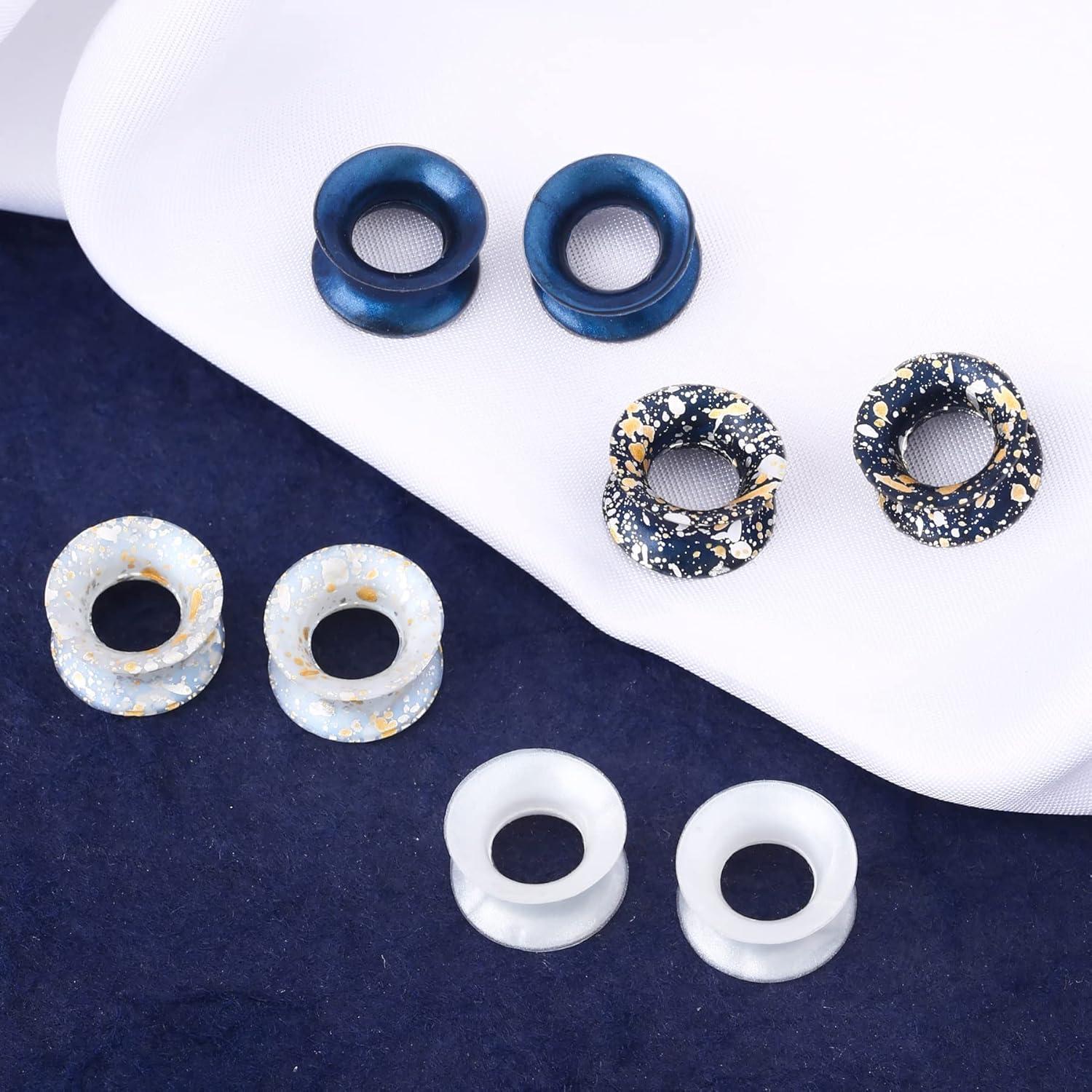 OUFER 8 Tapones de Silicona Suave para Orejas 00g a 7/8"