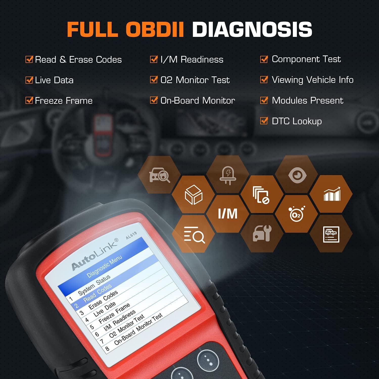Escáner OBD2 Autel AL619 - Diagnóstico ABS/SRS y OBDII