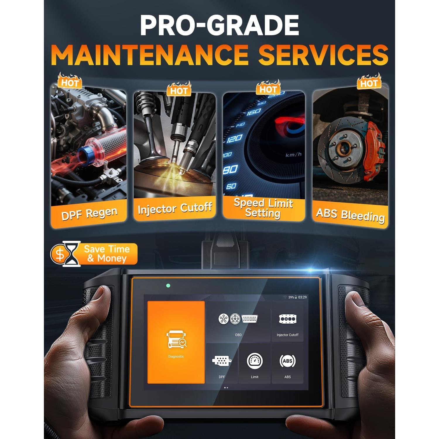 Escáner Diesel FOXWELL HD500 para Camiones Pesados DPF y ABS