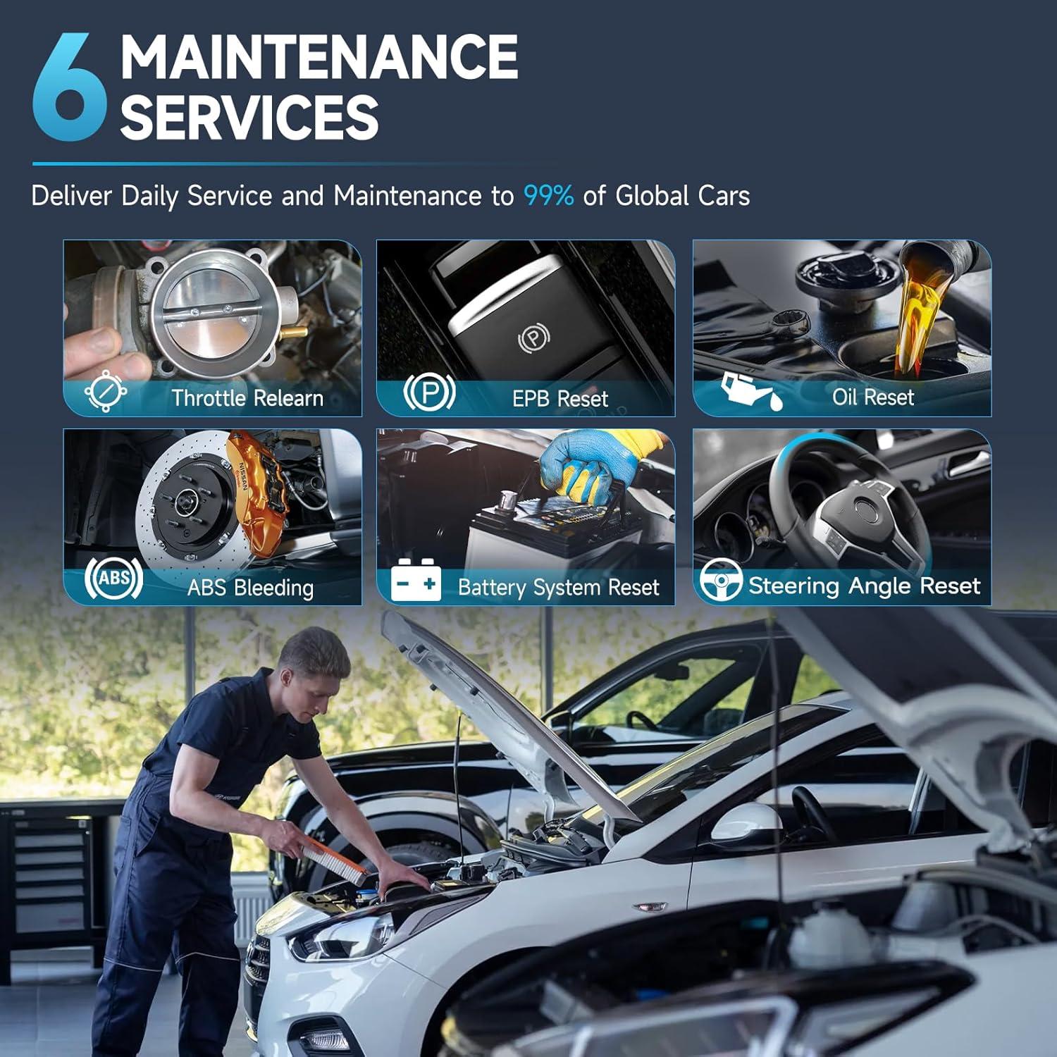 Escáner OBD2 BossComm E-Touch770 Diagnóstico Completo 6 Reinicios