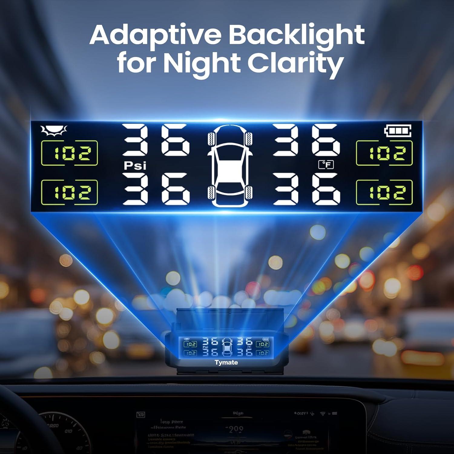 Monitoreo de Neumáticos Tymate TM8 Solar Inalámbrico 4 Sensores