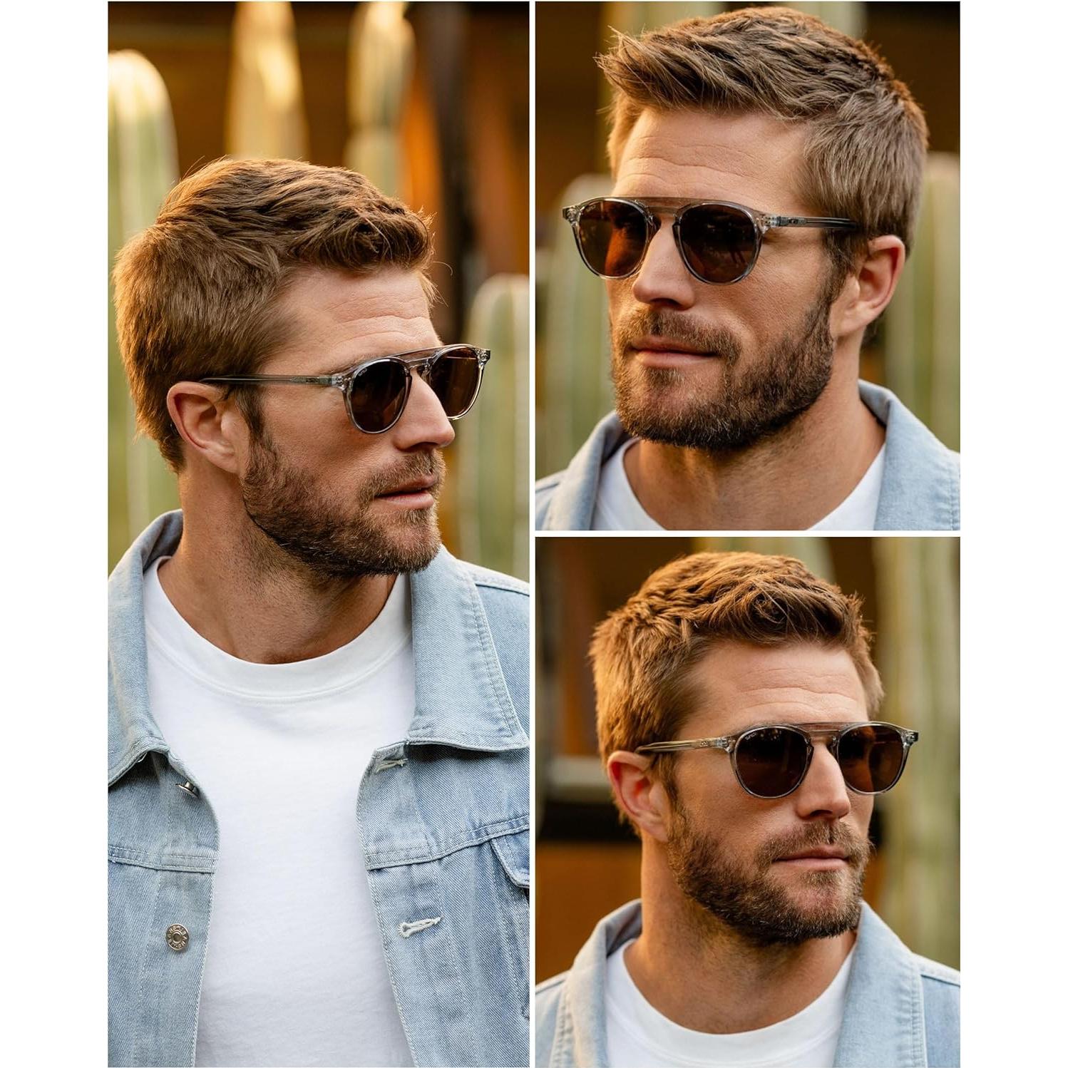 WearMe Pro - Gafas de sol cuadradas para hombres - Lentes polarizados
