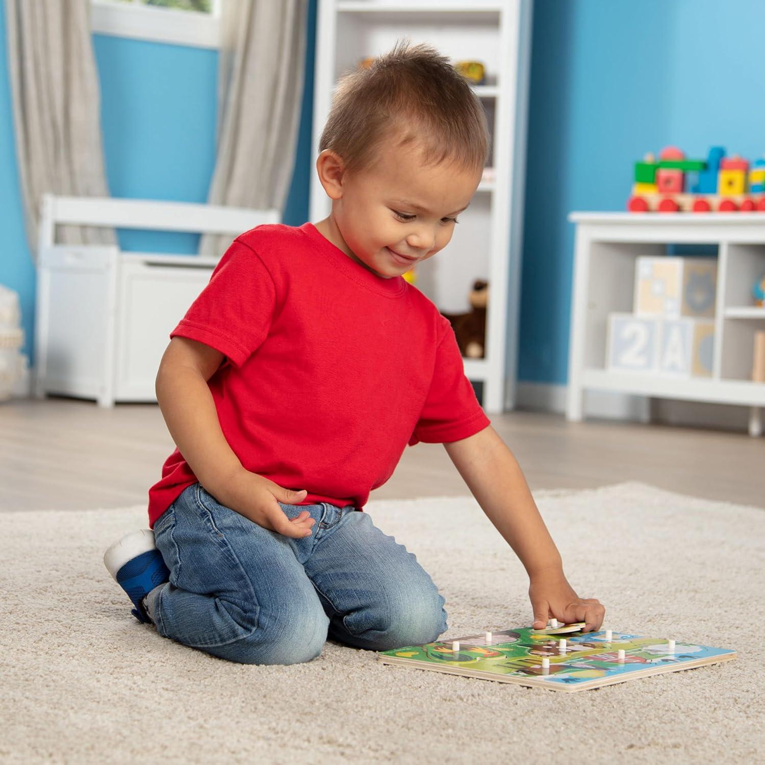 Rompecabezas de Madera Granos de Granja Melissa & Doug 8 Piezas