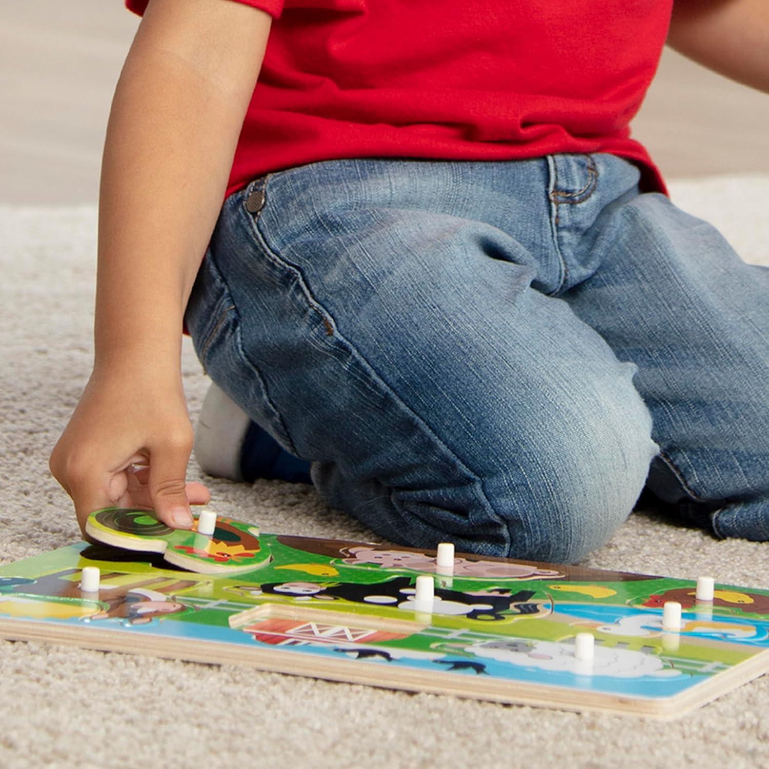 Rompecabezas de Madera Granos de Granja Melissa & Doug 8 Piezas