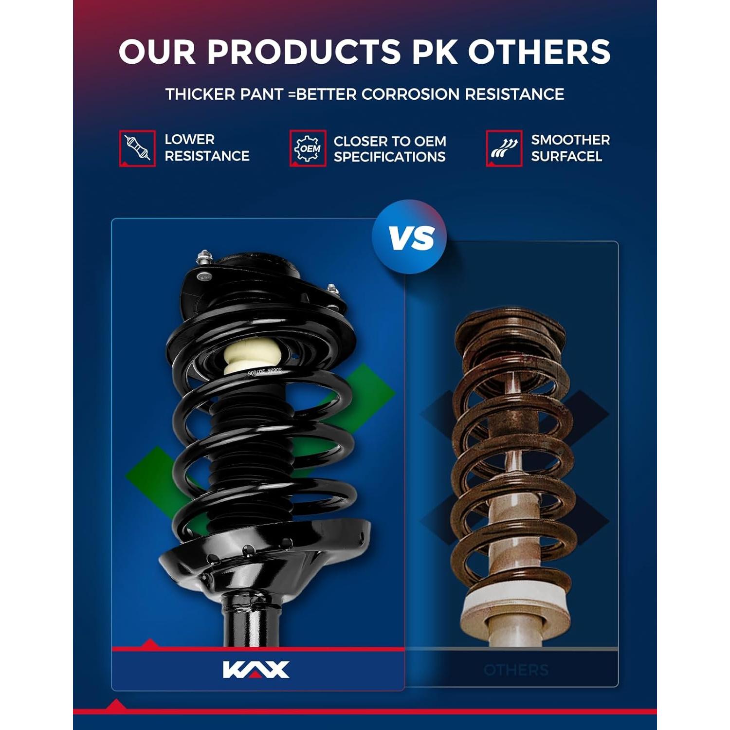 Amortiguadores Delanteros y Traseros KAX para Mazda 3 2004-2009