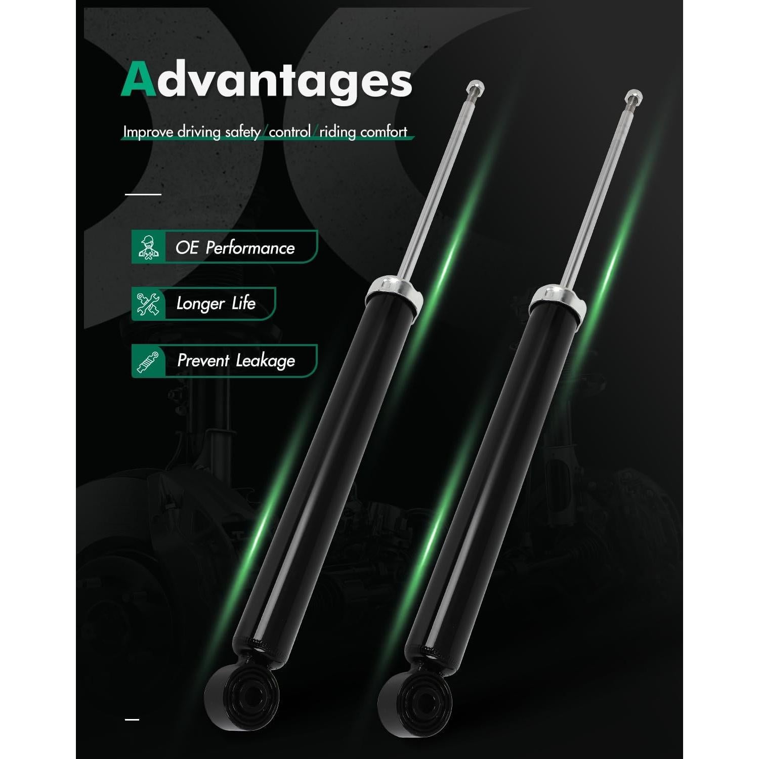 Amortiguadores Traseros SCITOO para Audi A4/A4 Quattro 2009-2012 - Juego de 2