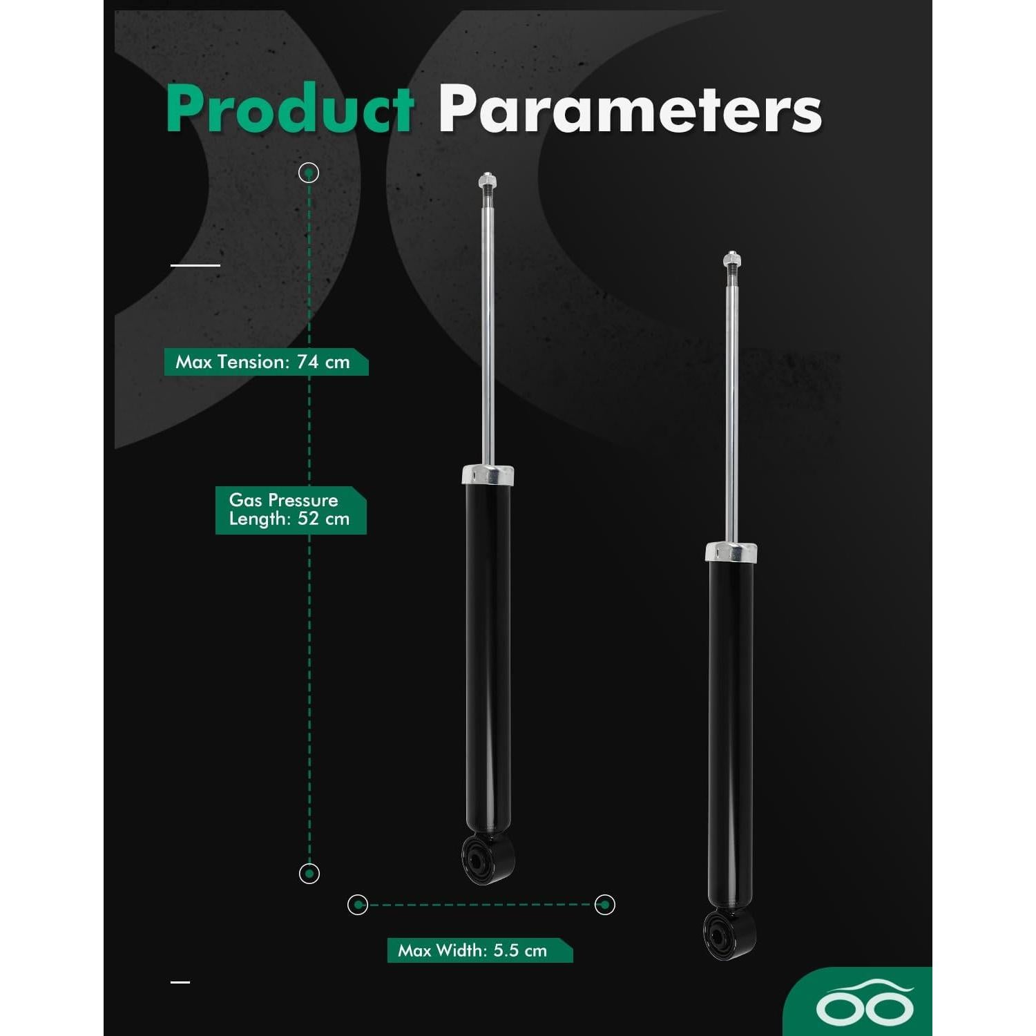 Amortiguadores Traseros SCITOO para Audi A4/A4 Quattro 2009-2012 - Juego de 2