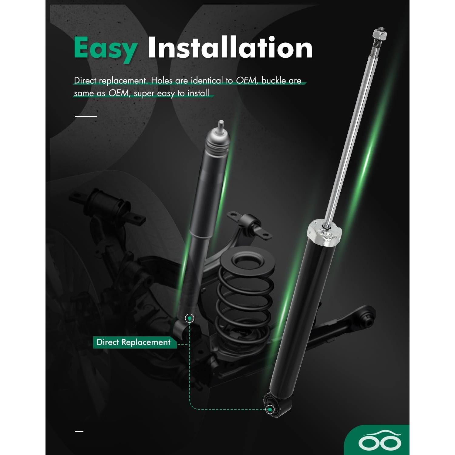 Amortiguadores Traseros SCITOO para Audi A4/A4 Quattro 2009-2012 - Juego de 2