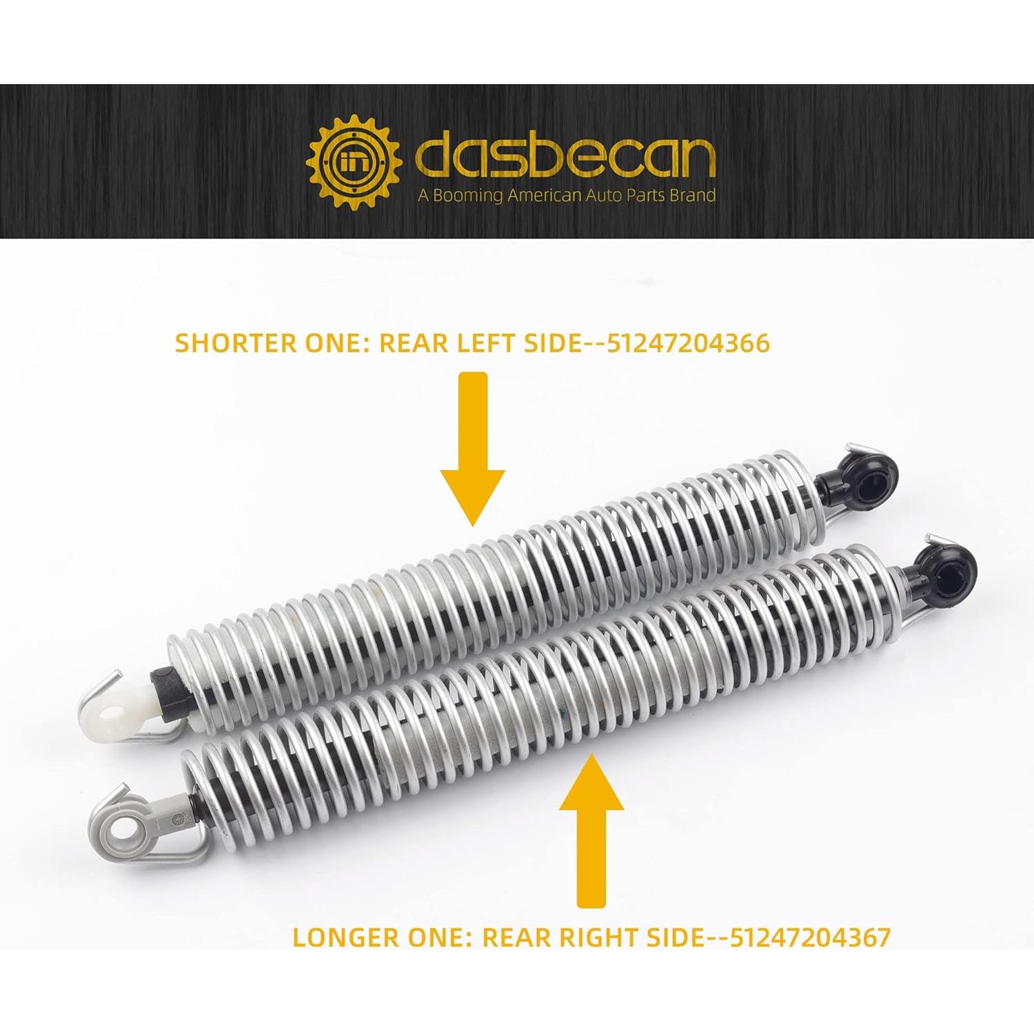 Resorte de Tensión Trasero Dasbecan para BMW 528i M5 2011-2016