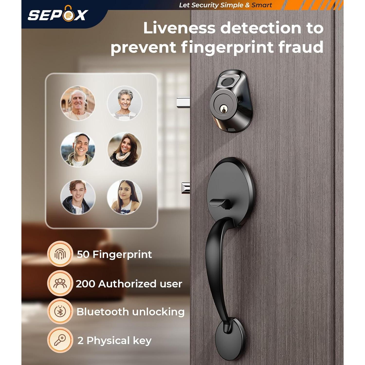 Cerradura Inteligente SEPOX YDDL-2001C, Huella Digital y App