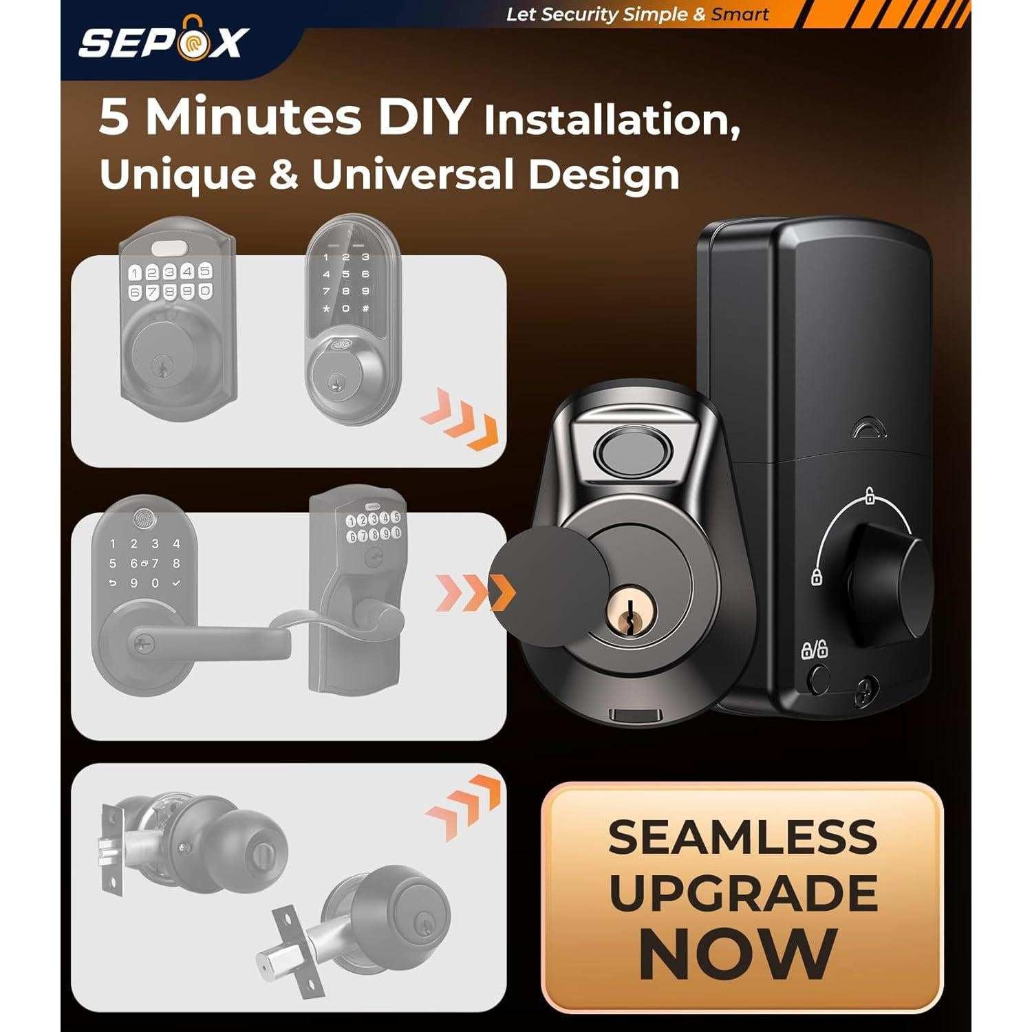 Cerradura Inteligente SEPOX YDDL-2001C, Huella Digital y App