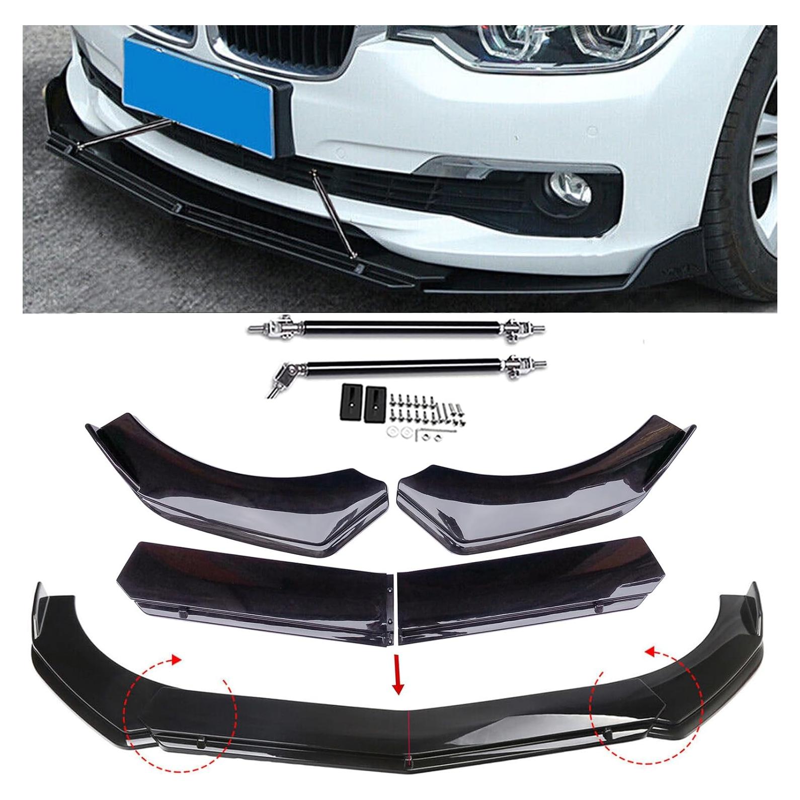 Labio de Parachoques Delantero Universal AokZeeo ABS Negro