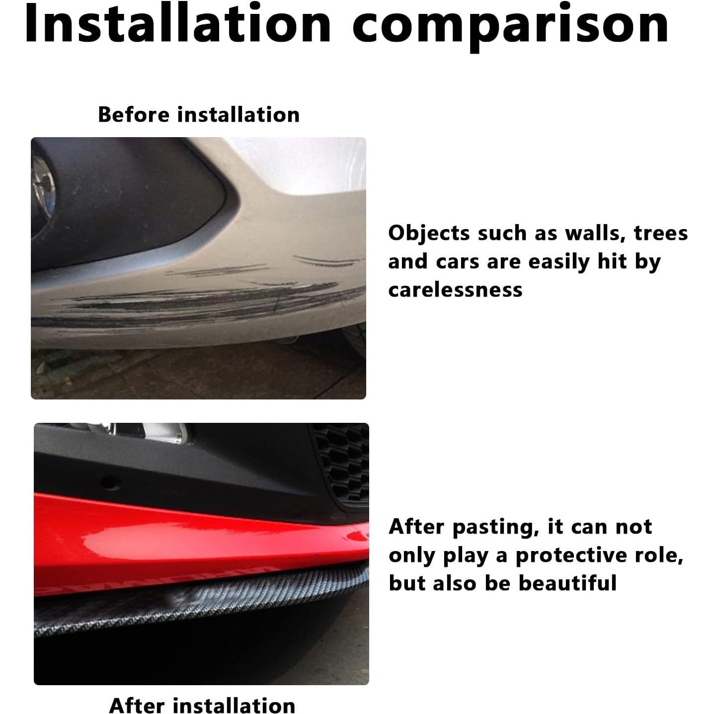 Labio de Parachoques Frontal Yonput 2.5M Fibra de Carbono Negro